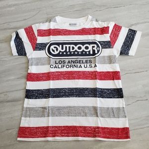 OUTDOOR striped tshirt Size L